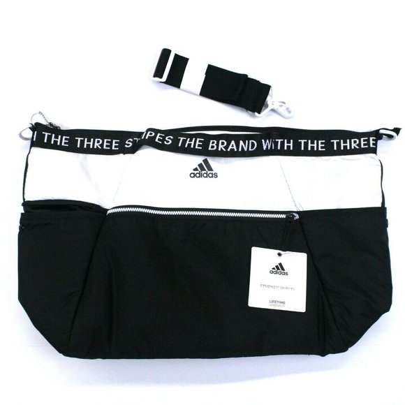 adidas Handbags - Adidas Studio III Duffel Workout Large Bag (21"x14"x10") Black & White